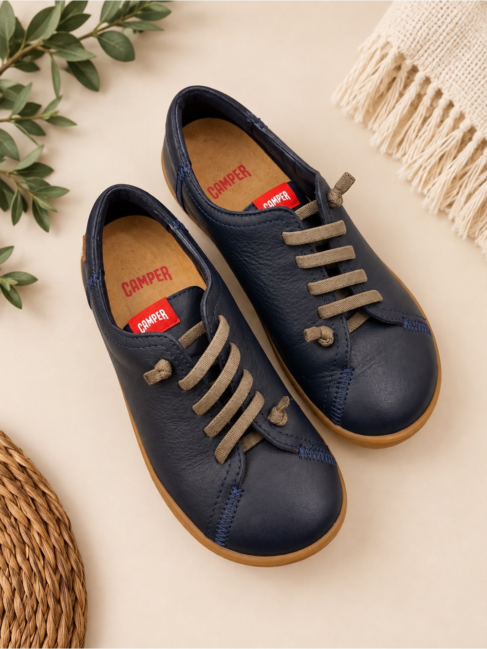 Camper Peu Kids Navy Blue Leather Shoes Sneakers EU 30 | 80003-104